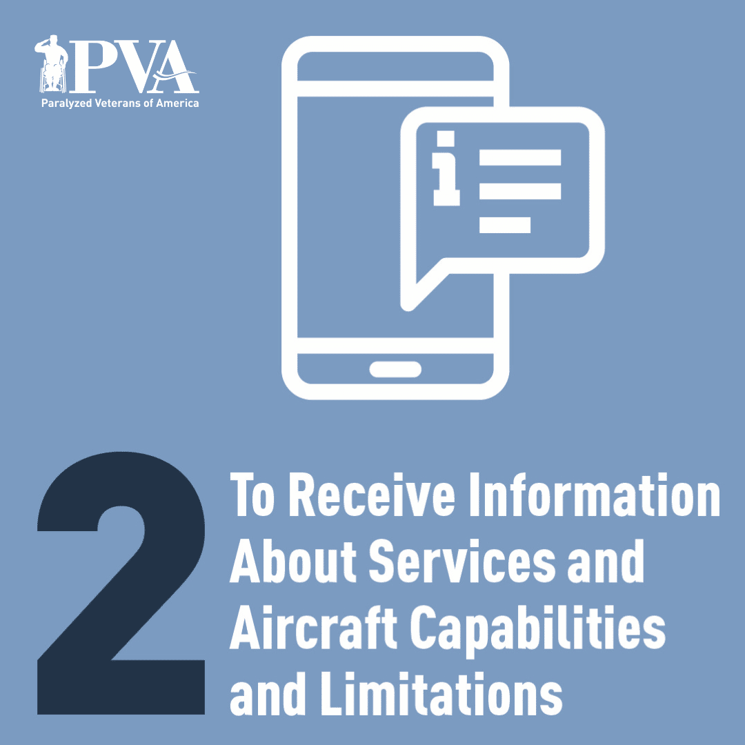 TO RECEIVE INFORMATION ABOUT SERVICES AND AIRCRAFT CAPABILITIES AND LIMITATIONS