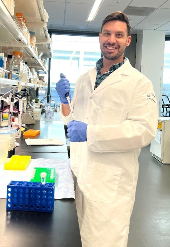 Jason Gumbel, a man in a lab coat.